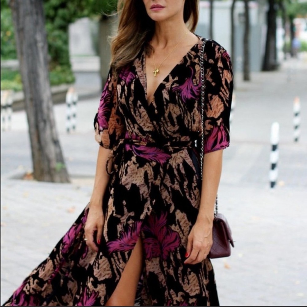 Zara Wrap Midi Dress